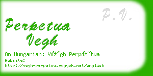 perpetua vegh business card